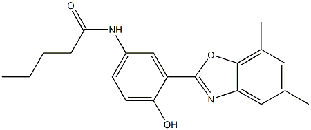 N-[3-(5,7-dimethyl-1,3-benzoxazol-2-yl)-4-hydroxyphenyl]pentanamide CAS#: 921163-34-0