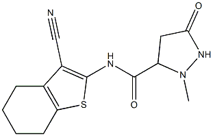 N-(3-cyano-4,5,6,7-tetrahydro-1-benzothiophen-2-yl)-2-methyl-5-oxopyrazolidine-3-carboxamide CAS#: 956203-00-2