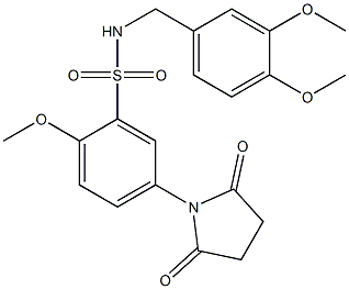 N-(3,4-dimethoxybenzyl)-5-(2,5-dioxo-1-pyrrolidinyl)-2-methoxybenzenesulfonamide CAS#: 919694-46-5