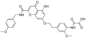 N-(4-{2-[5-Hydroxy-2-(4-Methoxy-benzylcarbaMoyl)-4-oxo-4H-chroMen-7-yloxy]-ethyl}-2-Methoxy-phenyl)-oxalaMic acid CAS#: 949495-67-4