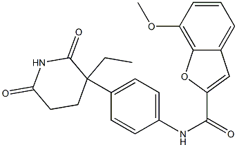 N-[4-(3-ethyl-2,6-dioxopiperidin-3-yl)phenyl]-7-methoxy-1-benzofuran-2-carboxamide CAS#: 951942-78-2