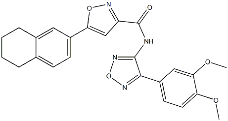 N-[4-(3,4-dimethoxyphenyl)-1,2,5-oxadiazol-3-yl]-5-(5,6,7,8-tetrahydronaphthalen-2-yl)-1,2-oxazole-3-carboxamide CAS#: 912908-32-8