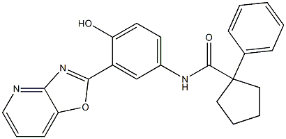N-[4-hydroxy-3-([1,3]oxazolo[4,5-b]pyridin-2-yl)phenyl]-1-phenylcyclopentanecarboxamide CAS#: 908519-94-8