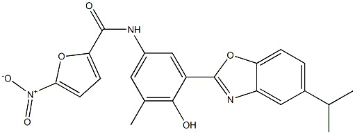 N-[4-hydroxy-3-(5-isopropyl-1,3-benzoxazol-2-yl)-5-methylphenyl]-5-nitro-2-furamide CAS#: 921068-32-8