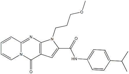 N-(4-isopropylphenyl)-1-(3-methoxypropyl)-4-oxo-1,4-dihydropyrido[1,2-a]pyrrolo[2,3-d]pyrimidine-2-carboxamide CAS#: 900887-75-4