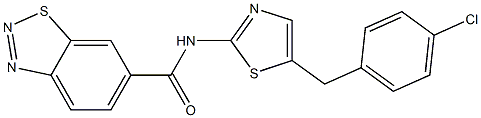N-[5-(4-chlorobenzyl)-1,3-thiazol-2-yl]-1,2,3-benzothiadiazole-6-carboxamide CAS#: 951899-72-2
