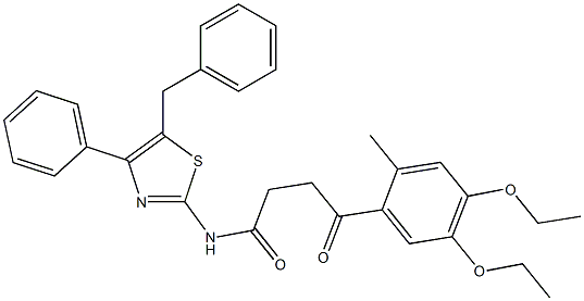 N-(5-benzyl-4-phenylthiazol-2-yl)-4-(4,5-diethoxy-2-Methylphenyl)-4-oxobutanaMide CAS#: 905590-62-7