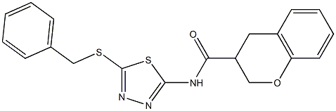 N-[5-(benzylsulfanyl)-1,3,4-thiadiazol-2-yl]-3,4-dihydro-2H-chromene-3-carboxamide CAS#: 919033-79-7