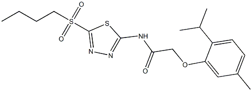 N-[5-(butylsulfonyl)-1,3,4-thiadiazol-2-yl]-2-[5-methyl-2-(propan-2-yl)phenoxy]acetamide CAS#: 905776-51-4