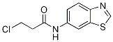 N-Benzothiazol-6-yl-3-chloro-propionaMide, 98+% C10H9ClN2OS, 分子量 240.71 CAS#: 916791-24-7
