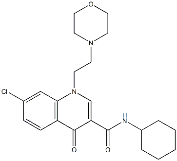N-Cyclohexyl-7-chloro-1-[2-(4-morpholinyl)ethyl]quinolin-4(1H)-one-3-carboxamide CAS#: 913534-05-1