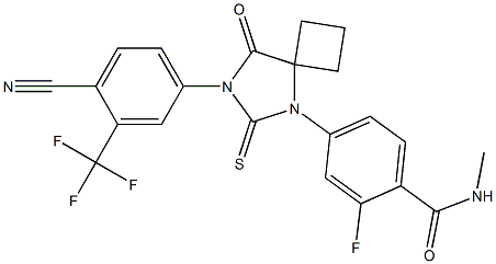 N-Methyl-4-[7-(4-cyano-3-trifluoromethylphenyl)-8-oxo-6-thioxo-5,7-diazaspiro[3.4]octan-5-yl]-2-fluorobenzamide CAS#: 915087-27-3