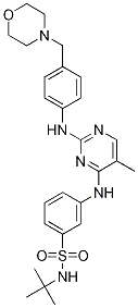 N-(tert-Butyl)-3-[[5-methyl-2-[[4-(4-morpholinylmethyl)phenyl]amino]-4-pyrimidinyl]amino]benzenesulfonamide CAS#: 936091-15-5
