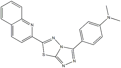 N,N-dimethyl-4-[6-(quinolin-2-yl)[1,2,4]triazolo[3,4-b][1,3,4]thiadiazol-3-yl]aniline CAS#: 929860-41-3