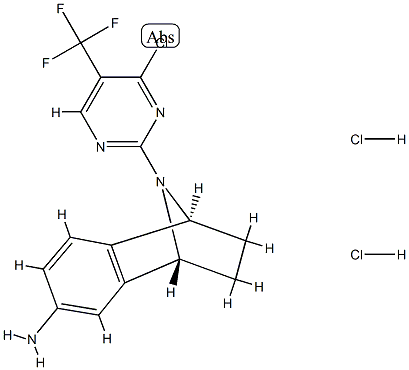 Naphthalen-1,4-iMin-6-aMine, N-[4-chloro-5-(trifluoroMethyl)-2-pyriMidinyl]-1,2,3,4-tetrahydro-, hydrochloride (1:2), (1S,4R)- CAS#: 942492-26-4