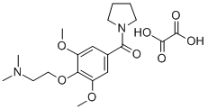 Pyrrolidine, 1-(3,5-dimethoxy-4-(2-(dimethylamino)ethoxy)benzoyl)-, et hanedioate (1:1) CAS#: 98795-93-8
