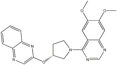 (R)-6,7-dimethoxy-4-(3-(quinoxalin-2-yloxy)pyrrolidin-1-yl)quinazoline CAS#: 927691-21-2