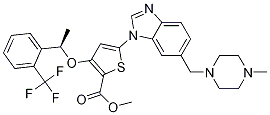 (R)-Methyl 5-(6-((4-Methylpiperazin-1-yl)Methyl)-1H-benzo[d]iMidazol-1-yl)-3-(1-(2-(trifluoroMethyl)phenyl)ethoxy)thiophene-2-carboxylate CAS#: 929095-51-2