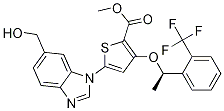 (R)-Methyl 5-(6-(hydroxyMethyl)-1H-benzo[d]iMidazol-1-yl)-3-(1-(2-(trifluoroMethyl)phenyl)ethoxy)thiophene-2-carboxylate CAS#: 929095-39-6
