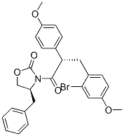 (S)-4-Benzyl-3-[(S)-3-(2-bromo-4-methoxyphenyl)-2-(4-methoxyphenyl) propanoyl]-2-oxazolidinone CAS#: 917379-10-3
