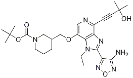 (S)-tert-butyl 3-((2-(4-aMino-1,2,5-oxadiazol-3-yl)-1-ethyl-4-(3-hydroxy-3-Methylbut-1-ynyl)-1H-iMidazo[4,5-c]pyridin-7-yloxy)Methyl)piperidine-1-carboxylate CAS#: 937174-75-9