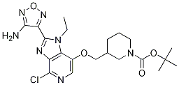 (S)-tert-butyl 3-((2-(4-aMino-1,2,5-oxadiazol-3-yl)-4-chloro-1-ethyl-1H-iMidazo[4,5-c]pyridin-7-yloxy)Methyl)piperidine-1-carboxylate CAS#: 937174-74-8