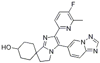 Spiro[cyclohexane-1,7'-[7H]pyrrolo[1,2-a]iMidazol]-4-ol, 2'-(5-fluoro-6-Methyl-2-pyridinyl)-5',6'-dihydro-3'-[1,2,4]triazolo[1,5-a]pyridin-6-yl- CAS#: 943514-58-7