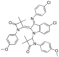 (Z)-4-((E)-5-CHLORO-3-(4-CHLOROPHENYLIMINO)-1-(1-(4-METHOXYPHENYL)-3,3-DIMETHYL-4-OXOAZETIDIN-2-YL)INDOLIN-2-YLIDENE)-1-(4-METHOXYPHENYL)-3,3-DIMETHYLAZETIDIN-2-ONE CAS#: 935756-09-5