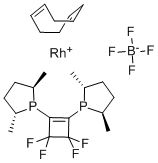 catASium(R)  MQF(R)Rh,  1,2-Bis[(2R,5R)-2,5-dimethyl-phospholanyl]3,3,4,4-tetrafluoro-1-cyclobutene(1,5-cyclooctadiene)rhodium(I)  tetrafluoroborate CAS#: 910048-20-3
