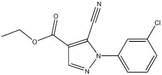 ethyl 1-(3-chlorophenyl)-5-cyano-1H-pyrazole-4-carboxylate CAS#: 98476-16-5