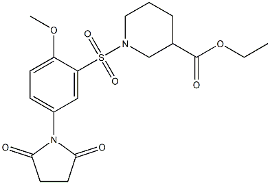 ethyl 1-{[5-(2,5-dioxopyrrolidin-1-yl)-2-methoxyphenyl]sulfonyl}piperidine-3-carboxylate CAS#: 919625-32-4