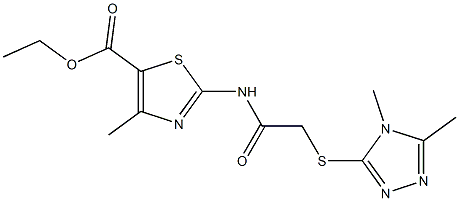 ethyl 2-({[(4,5-dimethyl-4H-1,2,4-triazol-3-yl)sulfanyl]acetyl}amino)-4-methyl-1,3-thiazole-5-carboxylate CAS#: 902693-31-6