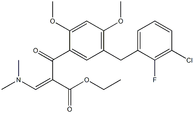 ethyl 2-(5-(3-chloro-2-fluorobenzyl)-2,4-dimethoxybenzoyl)-3-dimethylaminoacrylate CAS#: 949465-82-1