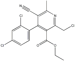 ethyl 2-(chloromethyl)-4-(2,4-dichlorophenyl)-5-cyano-6-methylpyridine-3-carboxylate CAS#: 915297-07-3