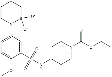 ethyl 4-({[5-(1,1-dioxido-1,2-thiazinan-2-yl)-2-methoxyphenyl]sulfonyl}amino)-1-piperidinecarboxylate CAS#: 919972-24-0