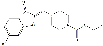 ethyl 4-[(Z)-(6-hydroxy-3-oxo-1-benzofuran-2(3H)-ylidene)methyl]piperazine-1-carboxylate CAS#: 946385-49-5