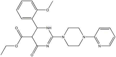 ethyl 6-(2-methoxyphenyl)-4-oxo-2-[4-(pyridin-2-yl)piperazin-1-yl]-1,4,5,6-tetrahydropyrimidine-5-carboxylate CAS#: 925025-06-5