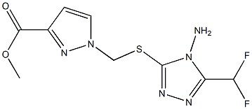 methyl 1-({[4-amino-5-(difluoromethyl)-4H-1,2,4-triazol-3-yl]thio}methyl)-1H-pyrazole-3-carboxylate CAS#: 956440-79-2
