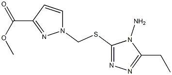 methyl 1-{[(4-amino-5-ethyl-4H-1,2,4-triazol-3-yl)thio]methyl}-1H-pyrazole-3-carboxylate CAS#: 956440-77-0