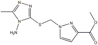 methyl 1-{[(4-amino-5-methyl-4H-1,2,4-triazol-3-yl)thio]methyl}-1H-pyrazole-3-carboxylate CAS#: 956392-66-8