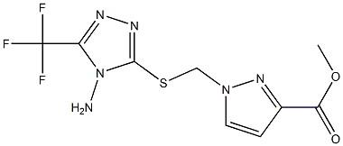 methyl 1-({[4-amino-5-(trifluoromethyl)-4H-1,2,4-triazol-3-yl]thio}methyl)-1H-pyrazole-3-carboxylate CAS#: 956392-54-4