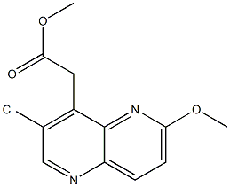 methyl [3-chloro-6-(methyloxy)-[1,5]naphthyridin-4-yl]acetate CAS#: 943025-80-7