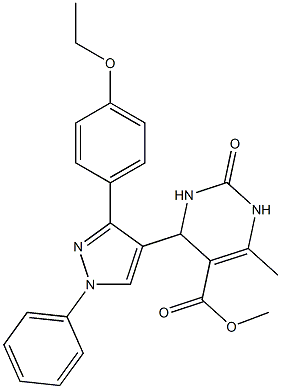 methyl 4-[3-(4-ethoxyphenyl)-1-phenyl-1H-pyrazol-4-yl]-6-methyl-2-oxo-1,2,3,4-tetrahydropyrimidine-5-carboxylate CAS#: 955873-17-3