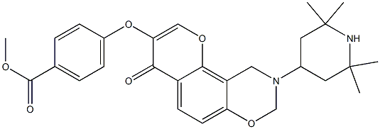 methyl 4-{[4-oxo-9-(2,2,6,6-tetramethylpiperidin-4-yl)-9,10-dihydro-4H,8H-chromeno[8,7-e][1,3]oxazin-3-yl]oxy}benzoate CAS#: 951936-94-0