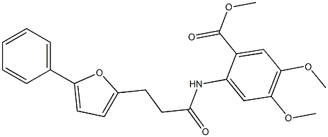 methyl 4,5-dimethoxy-2-{[3-(5-phenylfuran-2-yl)propanoyl]amino}benzoate CAS#: 924818-48-4