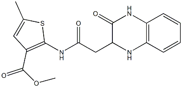 methyl 5-methyl-2-{[(3-oxo-1,2,3,4-tetrahydroquinoxalin-2-yl)acetyl]amino}thiophene-3-carboxylate CAS#: 939892-14-5