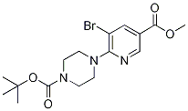 tert-Butyl 4-[3-bromo-5-(methoxycarbonyl)pyridin-2-yl]piperazine-1-carboxylate CAS#: 906559-32-8