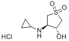 trans-4-Cyclopropylamino-1,1-dioxo-tetrahydrothiophen-3-ol hydrochloride CAS#: 916901-09-2