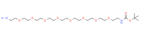 Structure of Boc-NH-PEG8-CH2CH2NH2 CAS 1052207-59-6