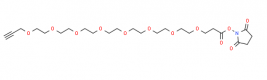 Structure of Propargyl-PEG8-NHS ester CAS 2182601-74-5